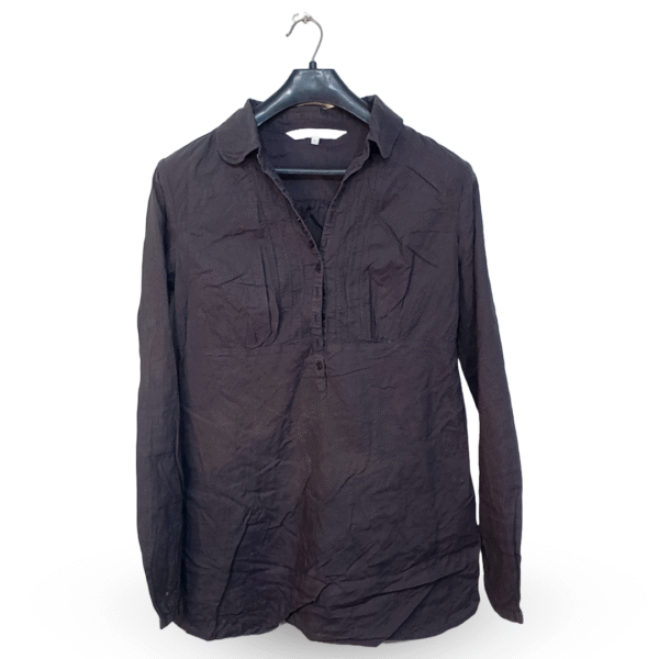 Clock House Charcoal Popover Shirt | Cotton Shirt | Medium