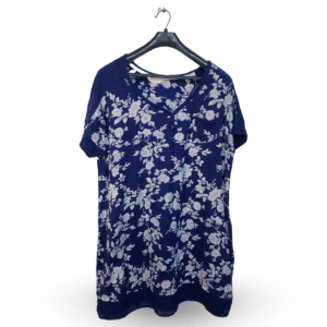 Secret Treasure Floral Printed Short Sleeves Knit Top | Cotton Jersey | Extra Large
