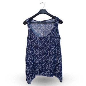 Vivo Modo Blue Sleeveless Tank Top | Cotton Jersey | Medium