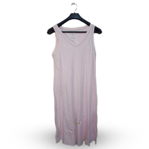 Aria Light Pink Sleeveless Nightgown | Cotton Jersey | Large