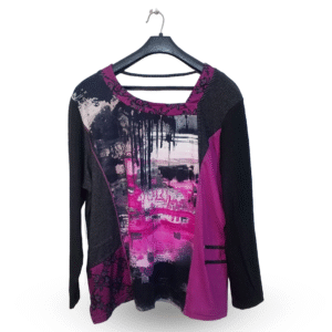 Lunda.Pk Painted Pattern T shirt | Cotton Jersey | Extra Large