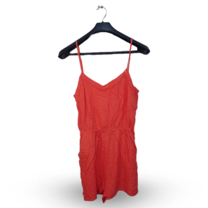 Lunda.Pk Coral Red Camisole Style Top | Cotton Jersey | Medium