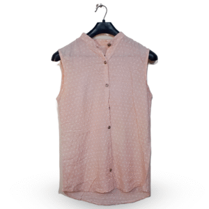 Lunda.Pk Light Pink Subtle Pattern Top | Cotton Jersey | Medium
