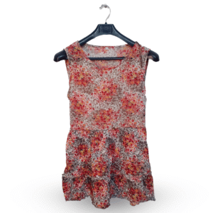 Lunda.Pk Various Colour Floral Print Sleeveless Tiered Top | Pure Cotton Jersey | Medium