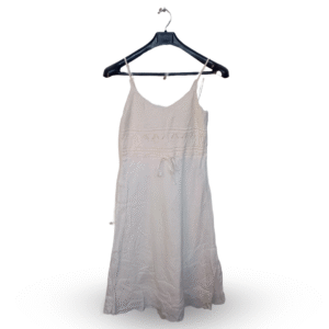 Compoirer Lightweight White Summer Dress | Cotton Linen | Large