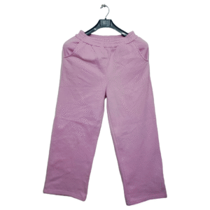 Lunda.Pk Rose Pink 2 Pockets Bell Bottom Trouser | Fleece Fabric