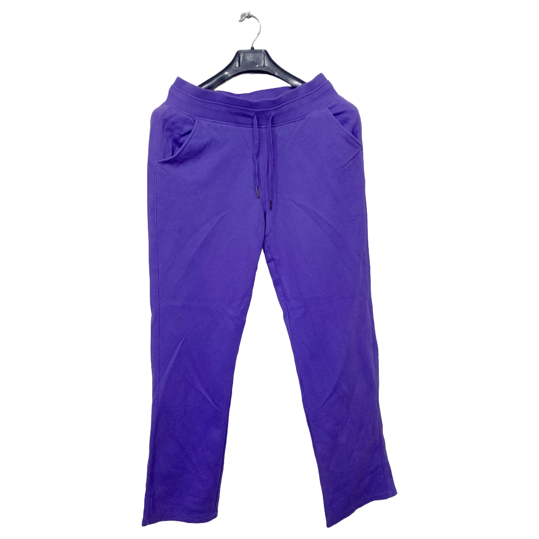 Tek Gear Plain Purple 2 Pockets Bell Bottom Trouser | Fleece Fabric