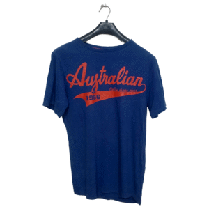 Australian Blue Printed Faded Half Sleeves T Shirt | Cotton Jersey | Small