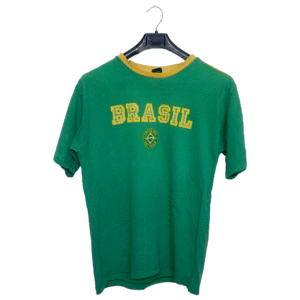 Brasil Green Printed Half Sleeves T Shirt | Cotton Jersey | Large