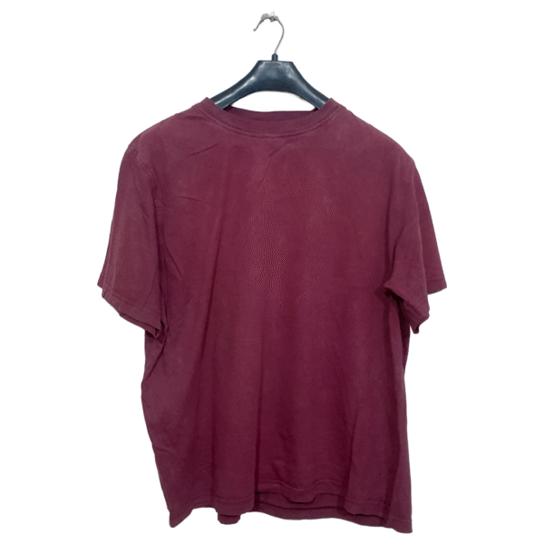 3 Suisses Maroon Plain Half Sleeves T Shirt | Cotton Jersey | Extra Large