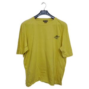 Atlas Yellow Small Printed Half Sleeves T Shirt | Cotton Jersey | 2XL