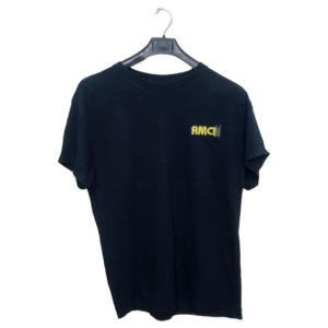 Amci Black Plain Half Sleeves T Shirt| Cotton Jersey | Large