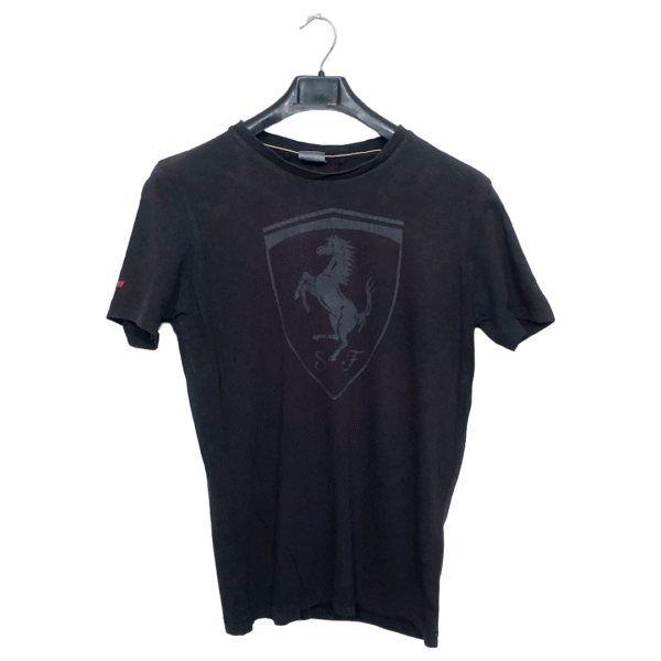 Puma Dark Brown Printed Faded Half Sleeves T Shirt | Cotton Jersey | Medium