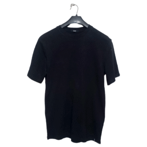 BZB Black Plain Half Sleeves T Shirt | Cotton Jersey | Small