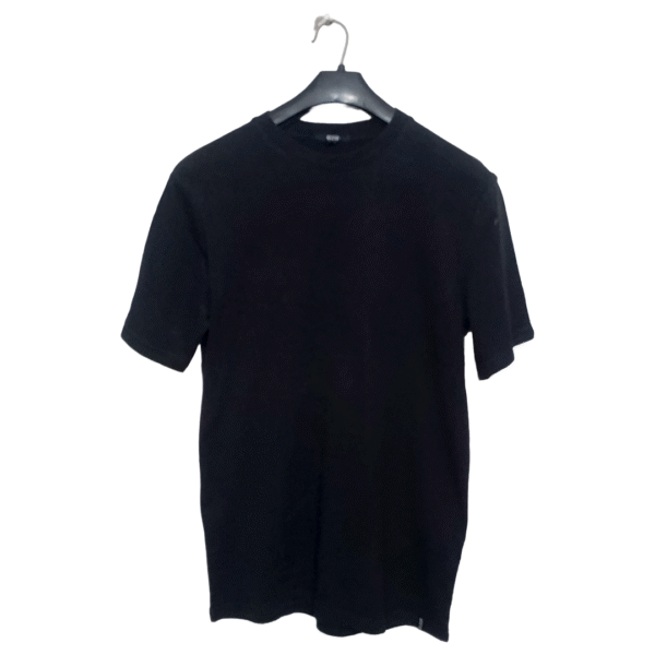 BZB Black Plain Half Sleeves T Shirt | Cotton Jersey | Small