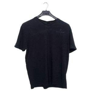 Heineken Black Plain Faded Half Sleeves T Shirt | Cotton Jersey | Large