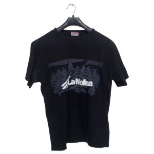 Clique Black Printed Half Sleeves T Shirt | Cotton Jersey | Medium