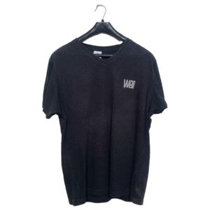 B&C Collection Faded Black With Back Print Half Sleeves T Shirt | Cotton Jersey | Large