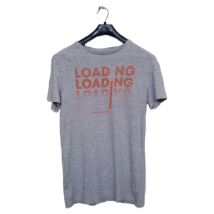 Kiabi Grey Printed Half Sleeves T Shirt | Cotton Jersey | Small