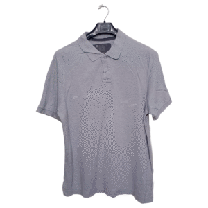 Domyos Light Grey Plain Polo Half Sleeves T Shirt | Cotton Jersey | Extra Large