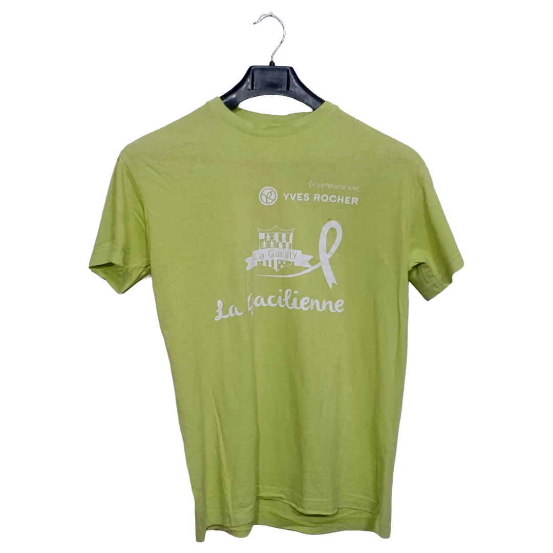 Imperial Sharp Lemon Green Printed Half Sleeves T Shirt | Cotton Jersey | Medium