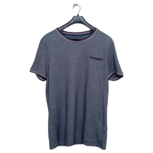 Devred Blueish Grey Plain With Pocket Style Half Sleeves T Shirt | Cotton Jersey | Large