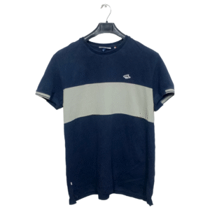 Le Shark Dark Blue & Green Half Sleeves T Shirt | Cotton Jersey | Extra Large
