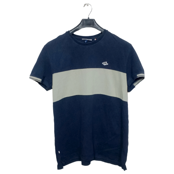 Le Shark Dark Blue & Green Half Sleeves T Shirt | Cotton Jersey | Extra Large
