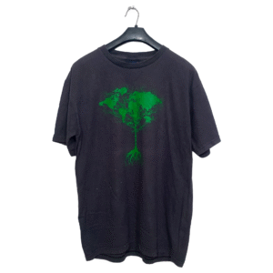 Unfledged Black Tree Faded Printed Half Sleeves T Shirt | Cotton Jersey | Extra Large