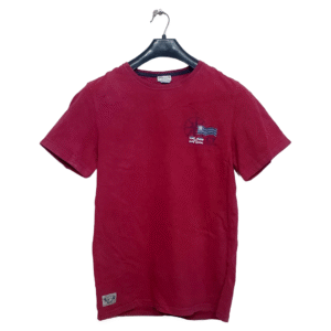 Cyrill Blood Red Faded Half Sleeves T Shirt | Cotton Jersey | Small