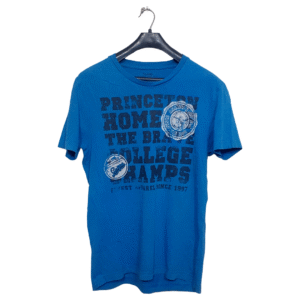 Jules Blue Printed Half Sleeves T Shirt | Cotton Jersey | Medium