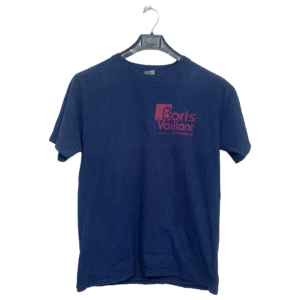 Fruit & Loom Dark Blue Faded Printed Half Sleeves T Shirt | Cotton Jersey | Medium