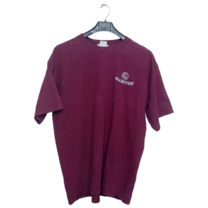 Gildan Maroon Plain Half Sleeves T Shirt | Cotton Jersey | 2XL