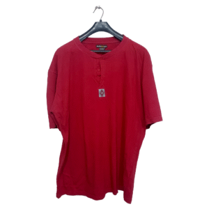 Atlas Red Round Neck Plain Half Sleeves T Shirt | Cotton Jersey | 2XL