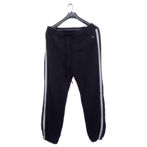 Danskin Black With White Stripes Elastic Bottom Trouser | Cotton Jersey