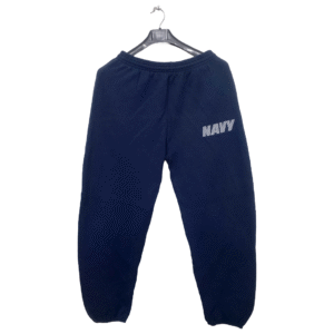 Us Navy Dark Blue No Pockets Elastic Bottom Trouser | Sweet Cotton Jersey