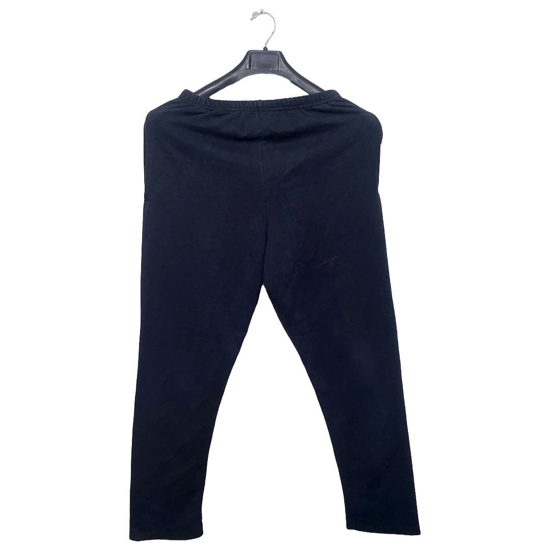Hanes Black Plain 2 Pocket Straight Bottom Trouser | Cotton Jersey