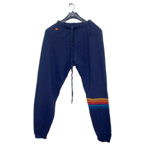 Aviator Royal Blue No Pockets Elastic Bottom Trouser | Sweet Cotton Jersey