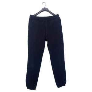 Divided Black with White Stripes 2 Pockets Elastic Bottom Trouser | Sweet Cotton Jersey