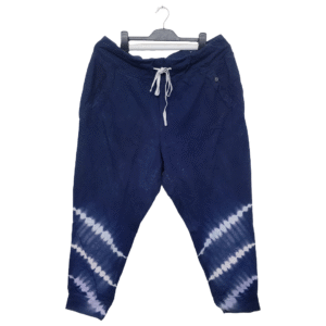 Livi Navy Blue 2 Pockets Rib Bottom Trouser | Pure Cotton Jersey