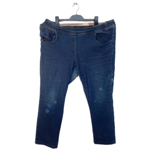 Lunda.Pk Elastic Waist Baggy Style Ladies Jeans | Denim Fabric