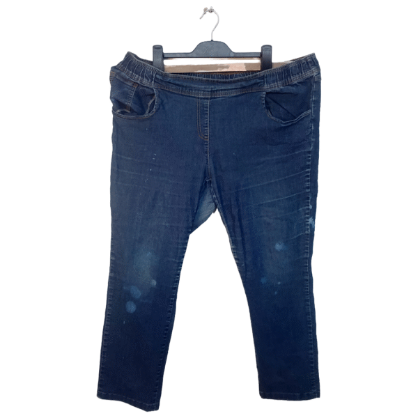 Lunda.Pk Elastic Waist Baggy Style Ladies Jeans | Denim Fabric