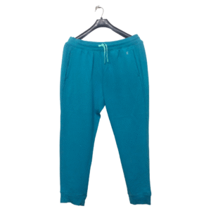 Xerison Teal Torquoise Blue 2 Pockets Rib Bottom Trouser | Sweat Jersey