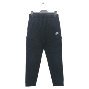 Nike Black 4 Pockets Rib Bottom Cargo Trouser | Sweat Jersey