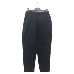 Lunda.Pk Plain Jet Black 2 Pockets Straight Bottom Trouser | Fleece Fabric