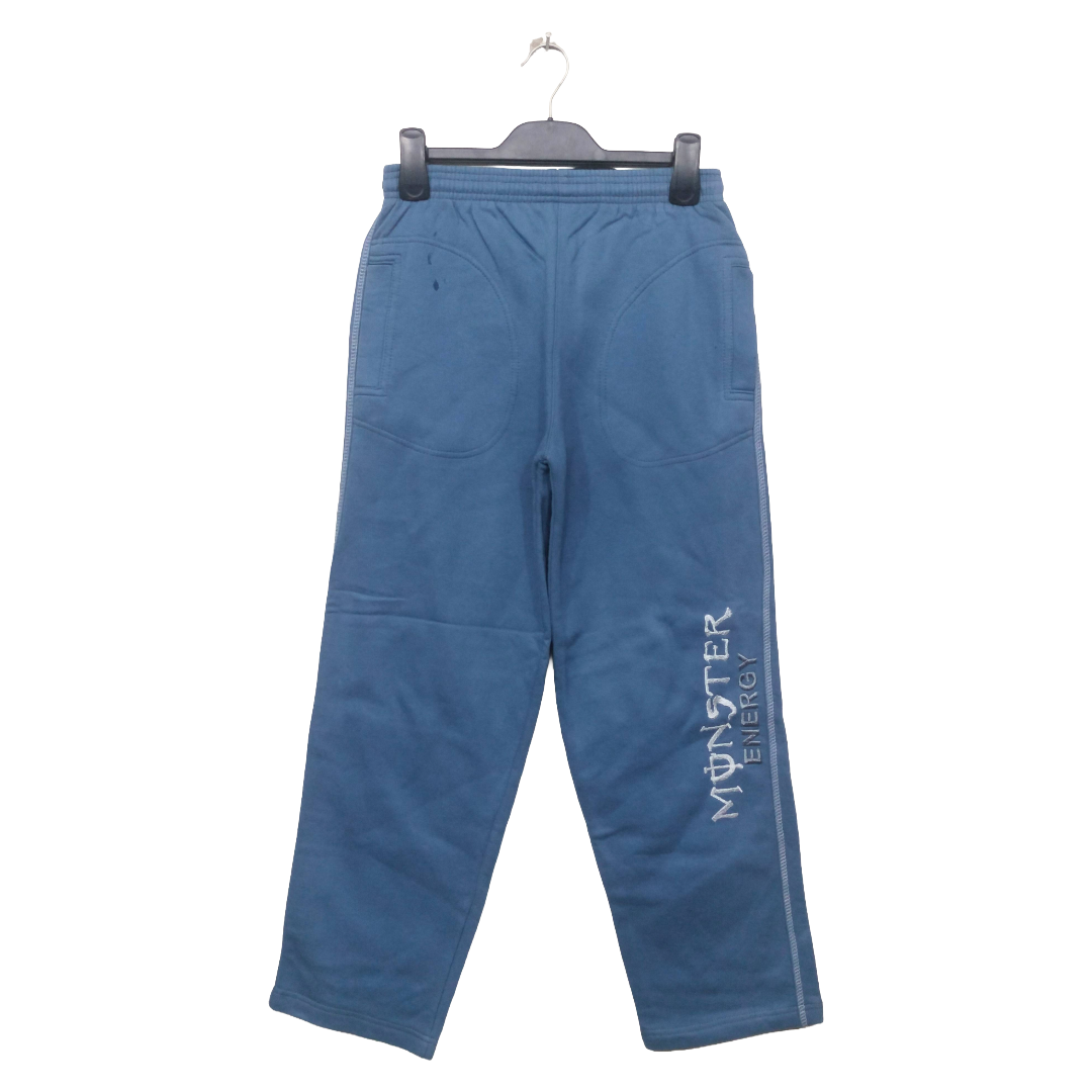 Monster Energy Royal Blue Printed 2 Pockets Straight Bottom Trouser | Fleece Fabric