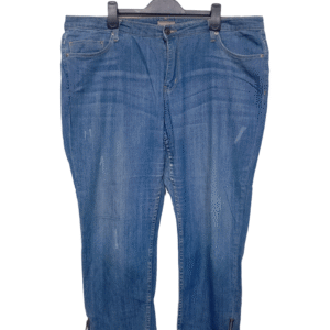 H&M Light Blue Damaged Style Denim Ladies Jeans | Denim Fabric