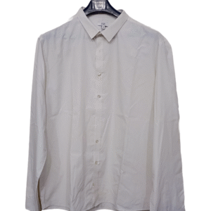 F&F White Plain Full Sleeves Shirt | Cotton Fabric | Collar Size 19