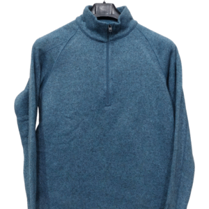 Strom Turquoise Blue Zipper HighNeck | Fleece Fabric
