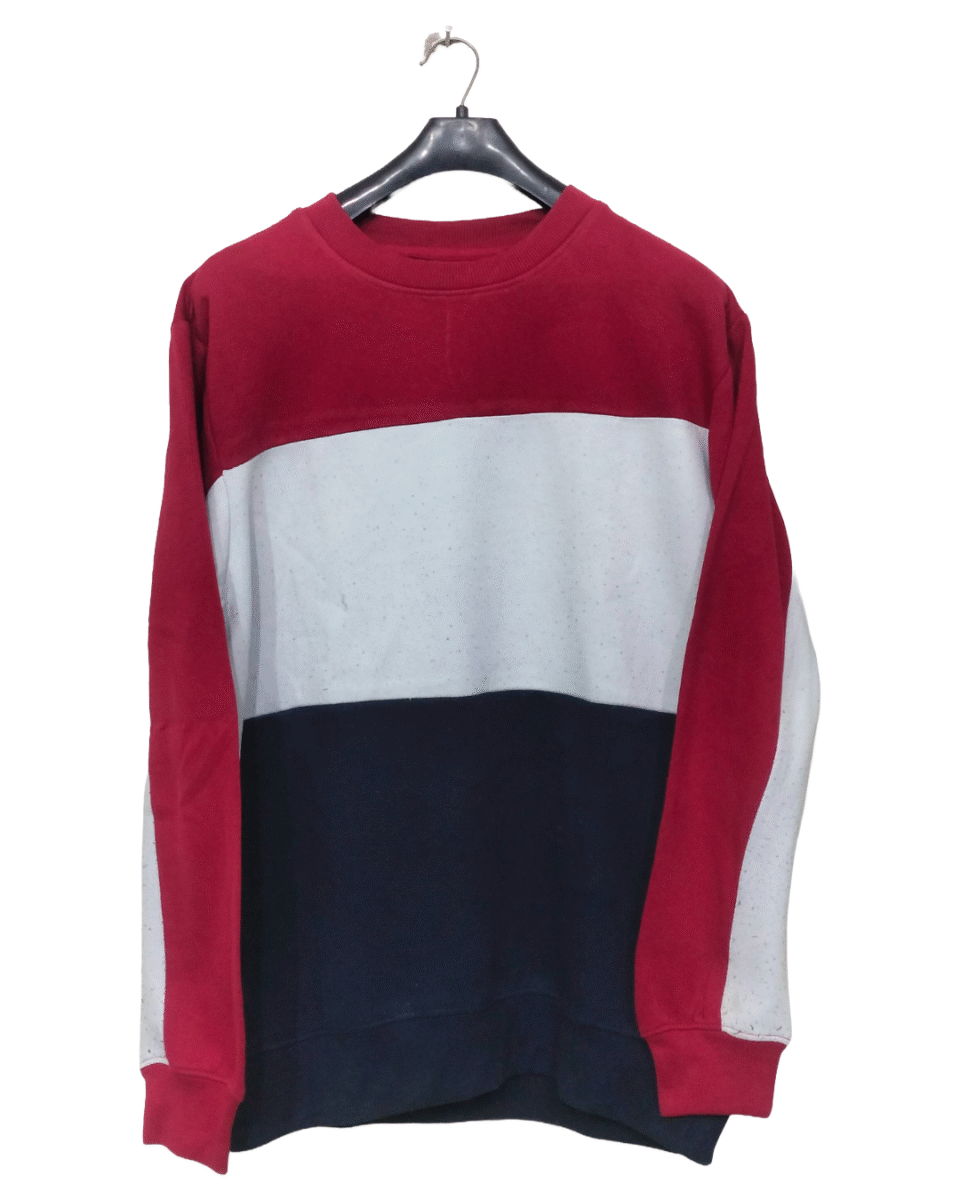 Sinsay Triple Colour Full Sleeves Sweatshirt | Fleece Fabric